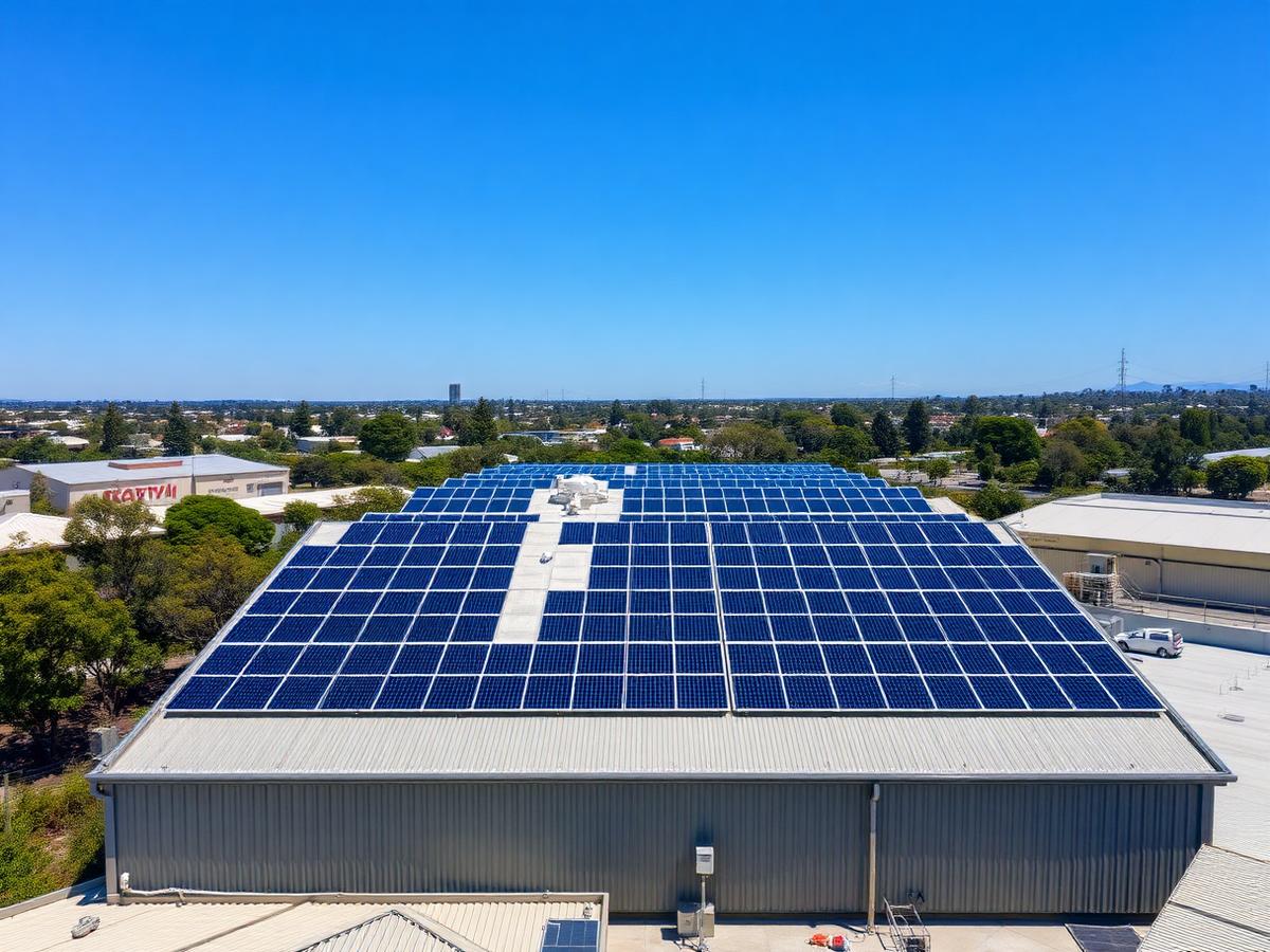 Commercial rooftop solar array installed by PSC Energy